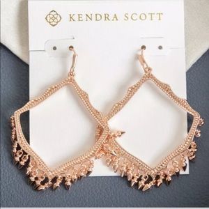 Kendra Scott Rose Gold Lacy Spike Fringe Earrings